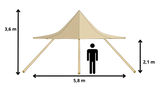 Tipi natural tent specificaties