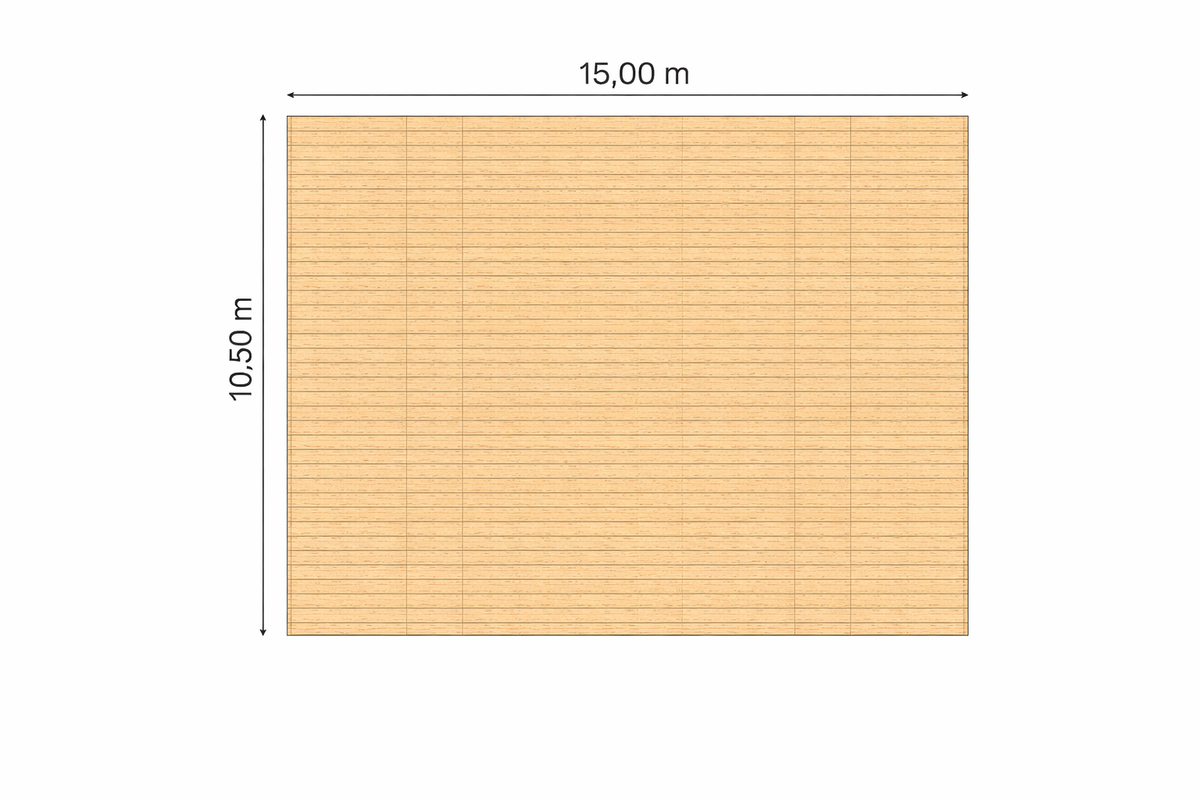 Vlonder vloer voor stretchtent 10.50 x 15 m