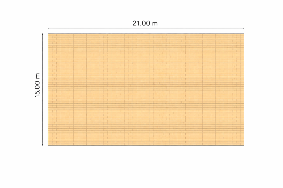 Vlonder vloer voor stretchtent 15 x 21 m