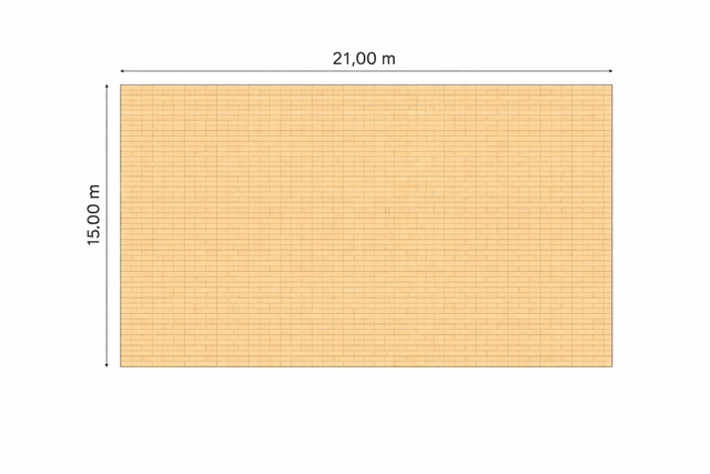 Vlonder vloer voor stretchtent 15 x 21 m