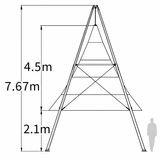 Tipi sky tent 5 x 5 meter specificaties
