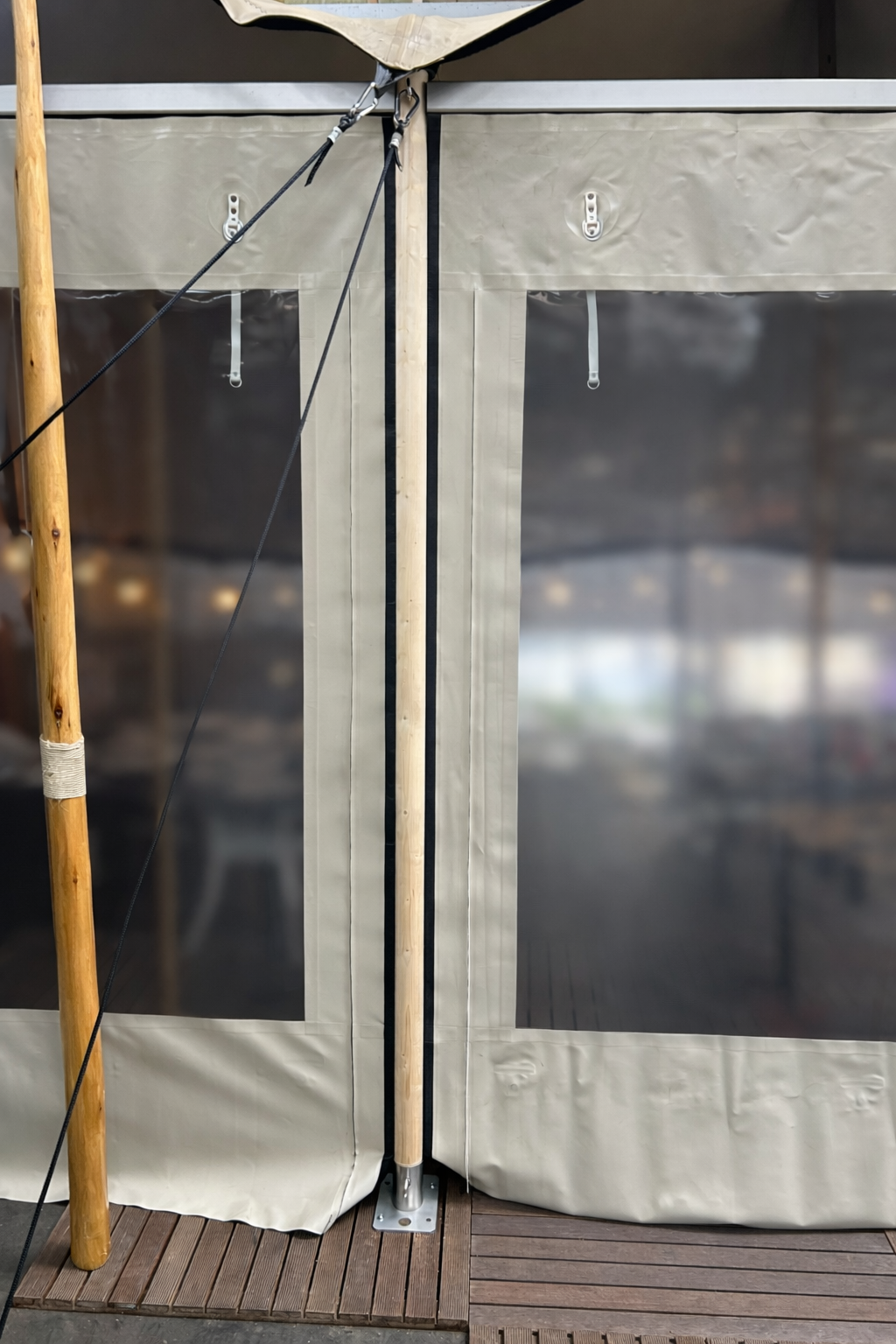 Gebruikte zijwanden frame voor stretchtent met ruit