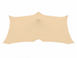 Gebruikt stretchtent doek beige