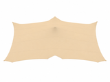 Gebruikt stretchtent doek beige