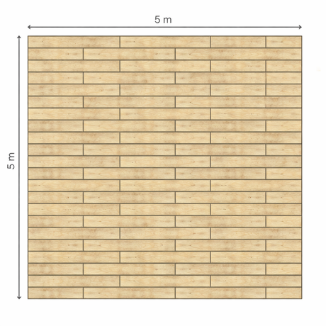 Vlondervloer 5 x 5