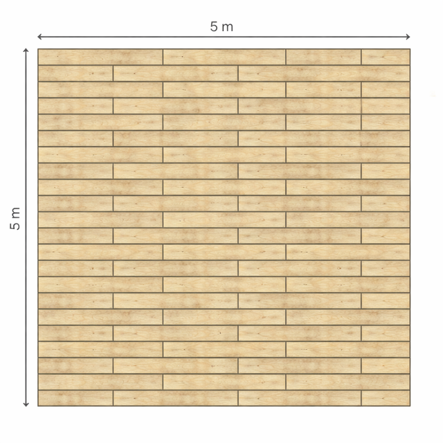 Vlondervloer 5 x 5