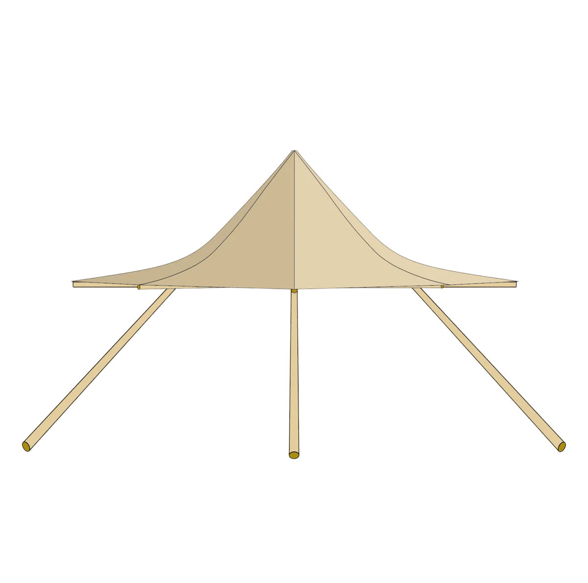 Tipi tent natural specificaties
