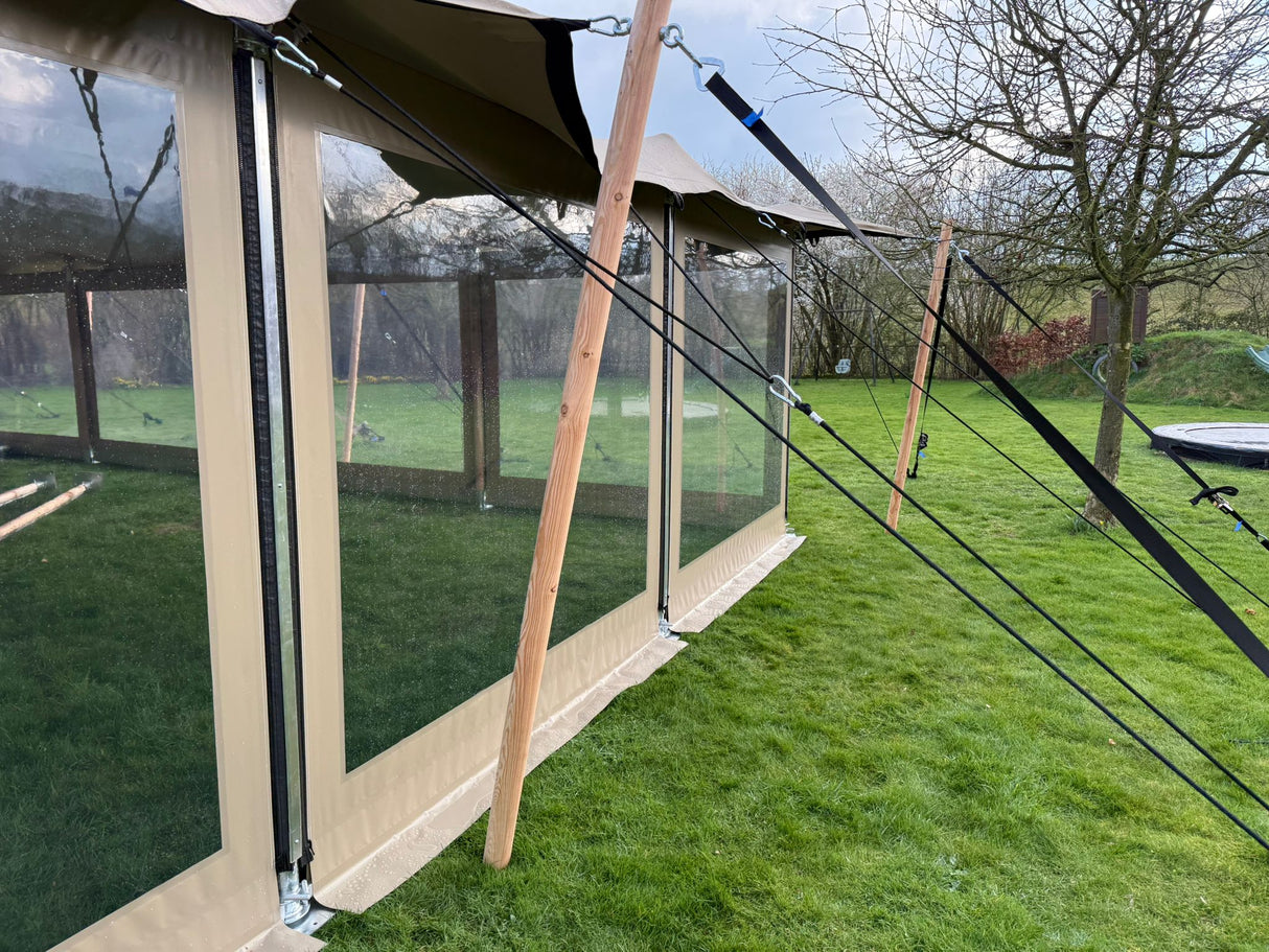 Stretch tent side wall frame - base