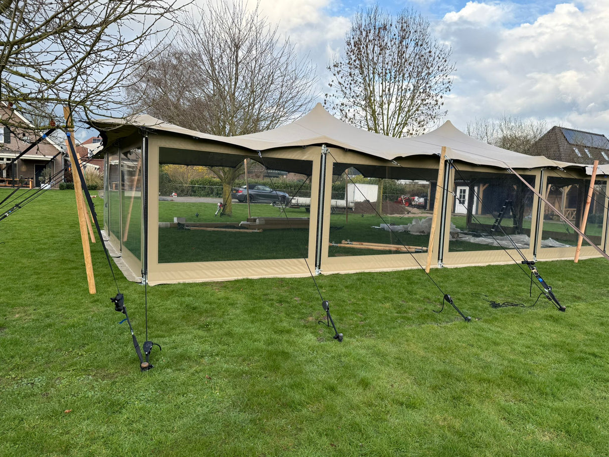 Stretch tent side wall frame - base