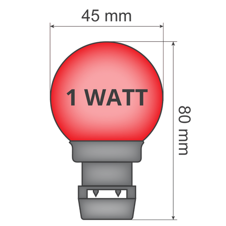 Priklamp Rood Stretchtent Verlichting