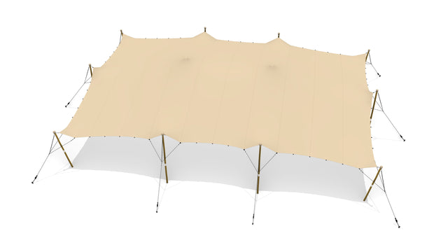 Tente stretch complète d'occasion (kit) 10,00 x 15,00 mètres